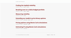 Desktop Screenshot of codeandfinance.com