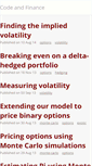 Mobile Screenshot of codeandfinance.com