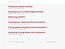 Tablet Screenshot of codeandfinance.com